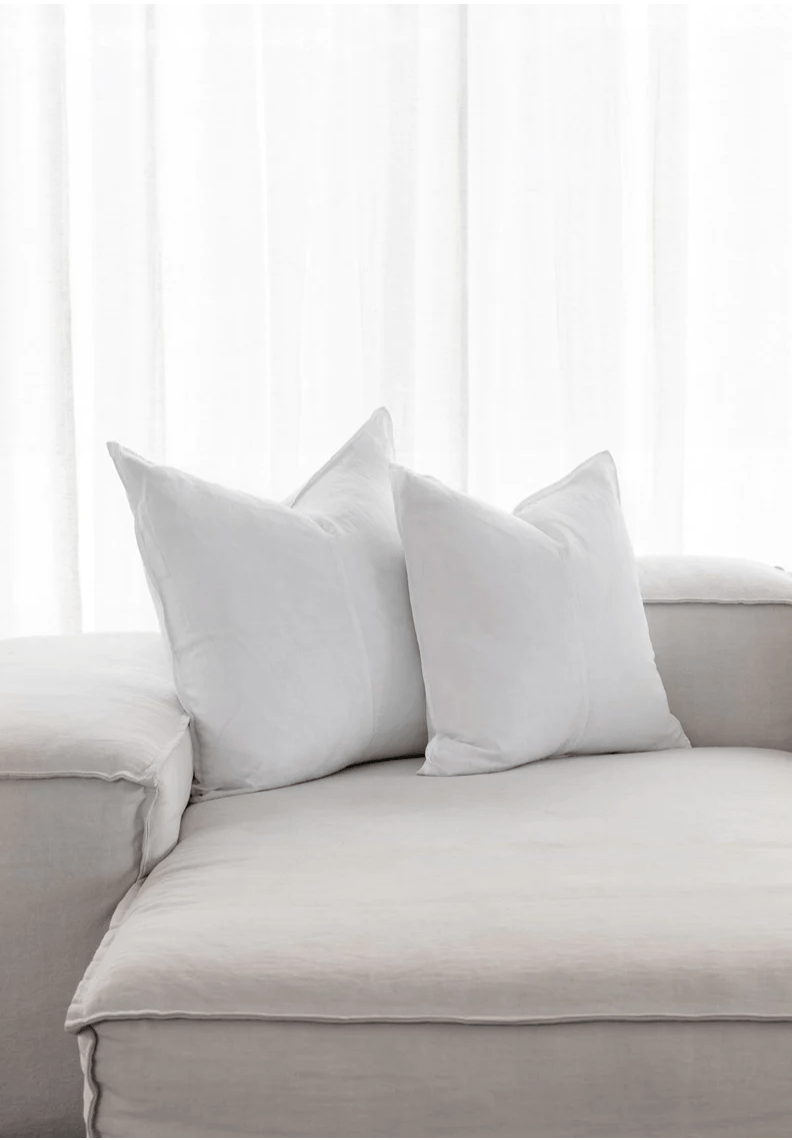 Flou. Design Cushions Flou. Design 100% Linen Throw Cushion - White