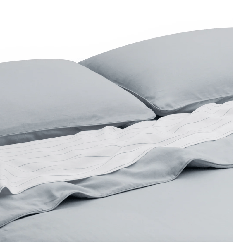 In The Sac Bed Linen In The Sac Piped Quilt Set | Cloud (Various Sizes)