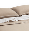 In The Sac Bed Linen In The Sac Piped Quilt Set | Natural / White (Various Sizes)