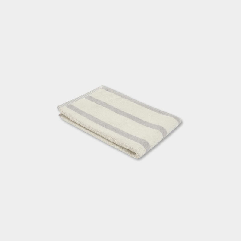 Loop Home Accessories Loop Home Bath Towel - Butter/Stone Bold Stripe