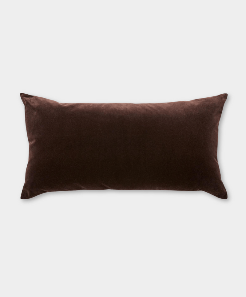 L&M Home Blankets & Throws L&M Home Etro Chocolate Lumbar Velvet Cushion