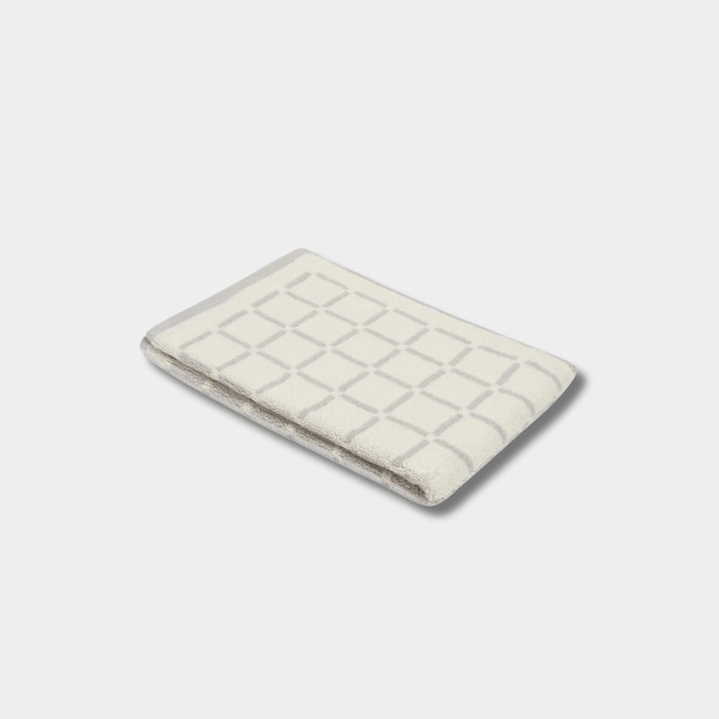 Loop Home Accessories Loop Home Hand Towel - Butter/Stone Grid