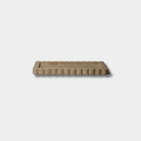 CoTheory Tray CoTheory Palazzo Scalloped Bar Tray - Beige Travertine