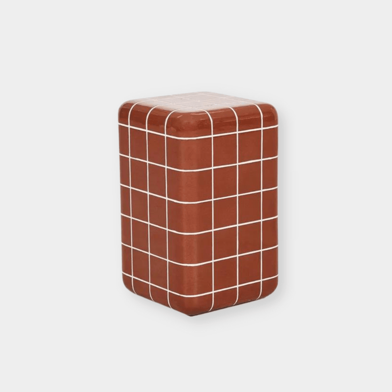 Globe West Side Tables Globe West Seville Tile Side Table, Red Glazed GRC (7953890246905)