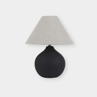 Globe West Lamps Globe West Lorne Ball Table Lamp - Black Sand/Wheat (7950835319033)