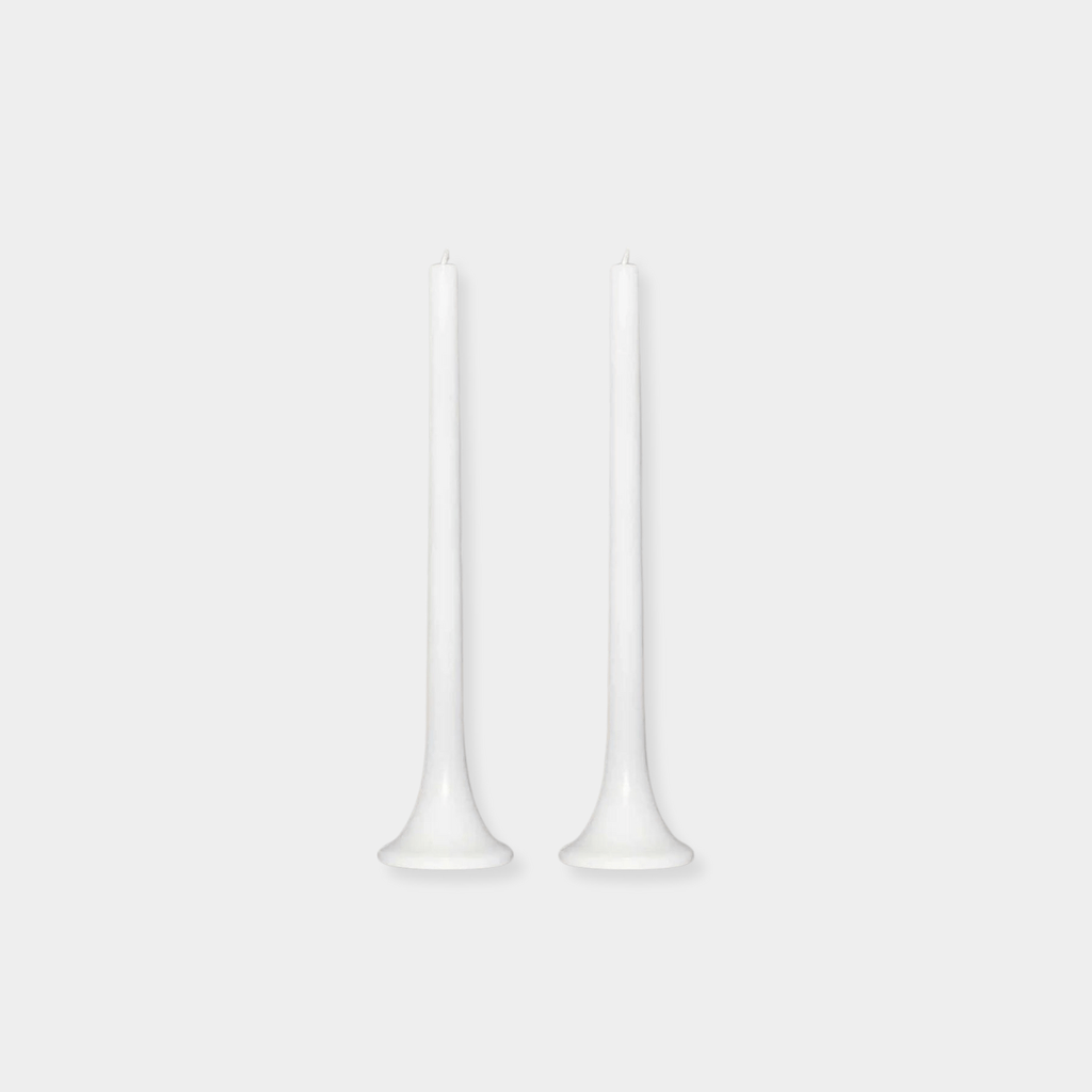 Black Blaze Candles Tusk Tapered Candles White (set of 2)
