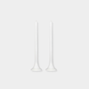 Black Blaze Candles Tusk Tapered Candles White (set of 2)