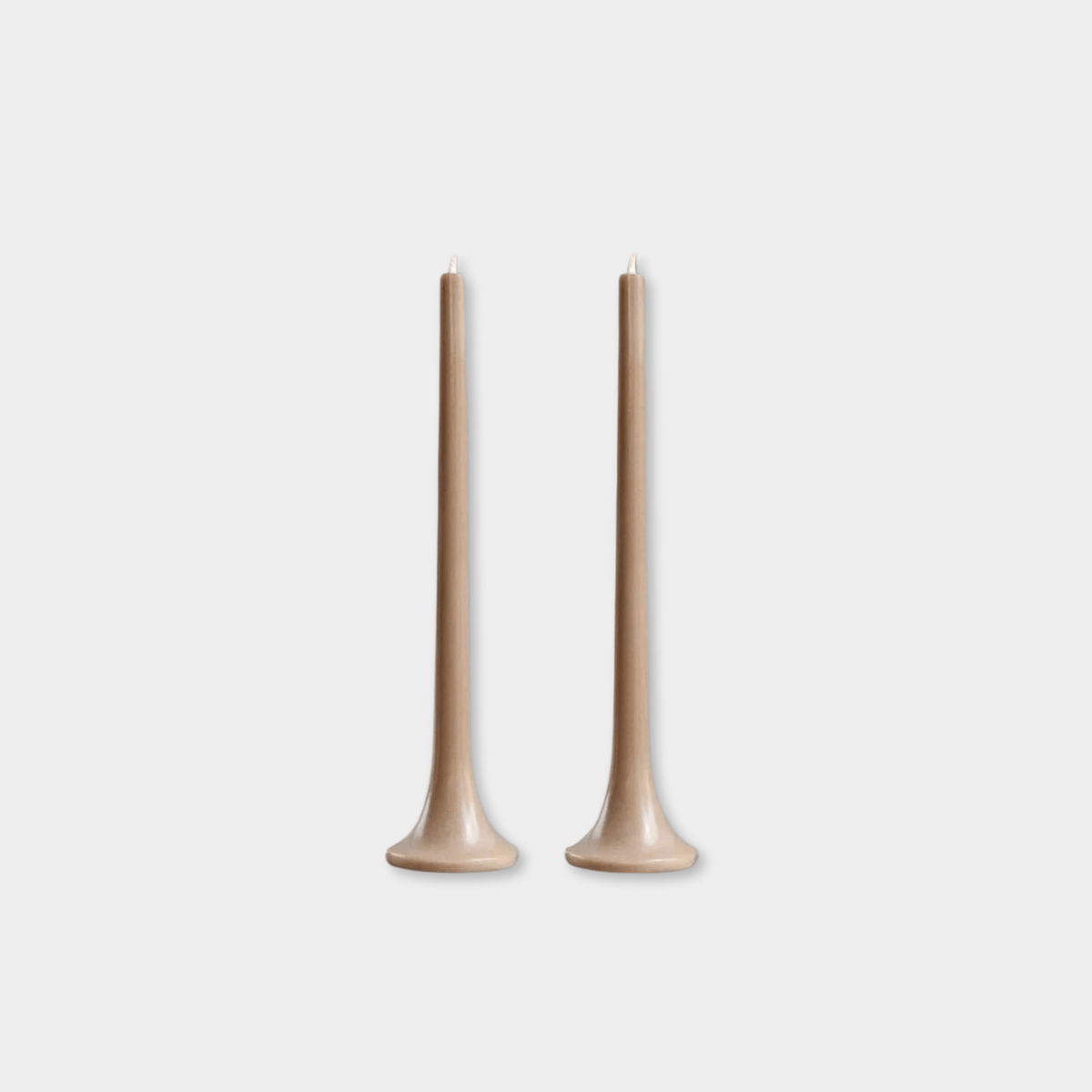 Candle Kiosk Candles Tusk Tapered Candles Taupe (set of 2)