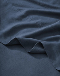 Weave Home Bed Linen Weave Home Ravello Flat Sheet - Denim (Various Sizes)