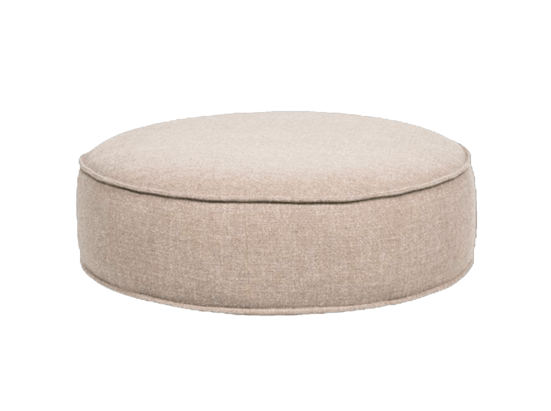 norsu interiors Ottomans 80cm diameter Linda's Custom norsu ottoman in Parissi Rosewater with self piping - 80cm dia x 30-35cm H  -