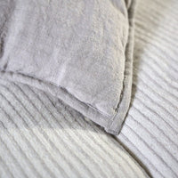 Eadie Lifestyle Bed Linen Eadie Lifestyle Marina Reversible Quilted Bedcover, Silver/Grey Stripe