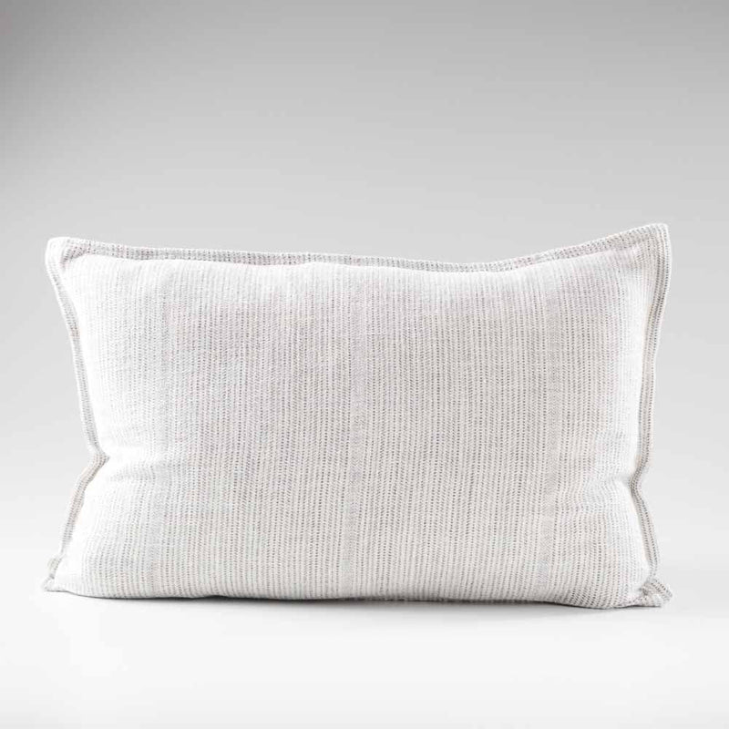 Eadie Lifestyle Cushions 40x60cm Eadie Lifestyle Myra Linen Cushion - White/Slate, 40x60cm