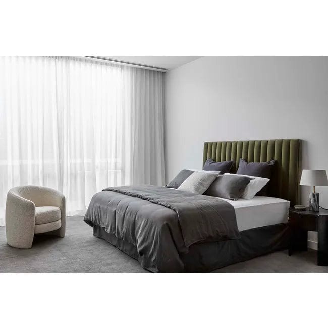 Globe West Kennedy Tufted Bedhead Olive Green Velvet Norsu Interiors