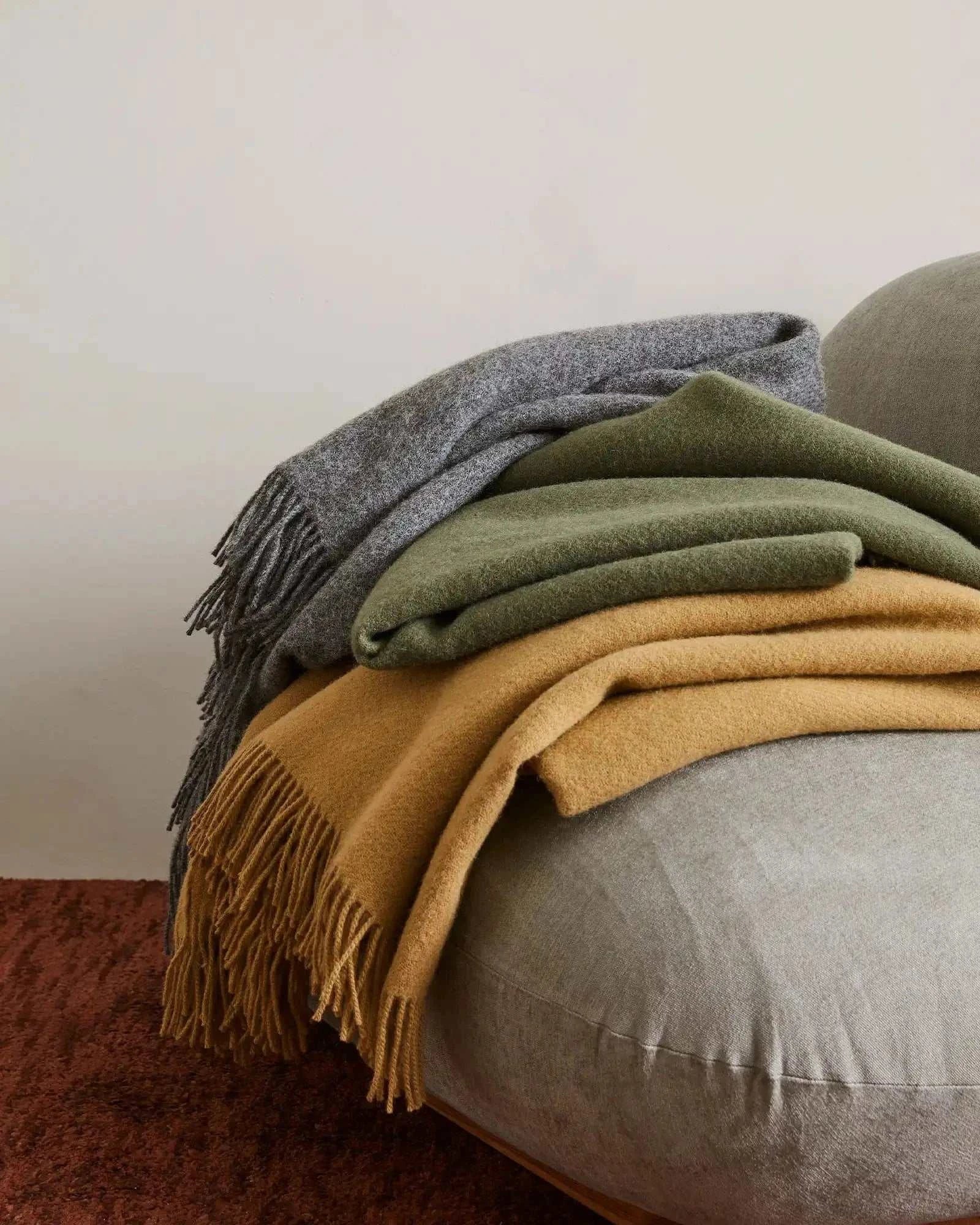 Weave Home Blankets & Throws Weave Home Nevis Lambswool Throw - Camel
