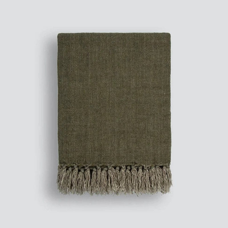 Baya Blankets & Throws Baya Millhouse Throw - Winter Moss