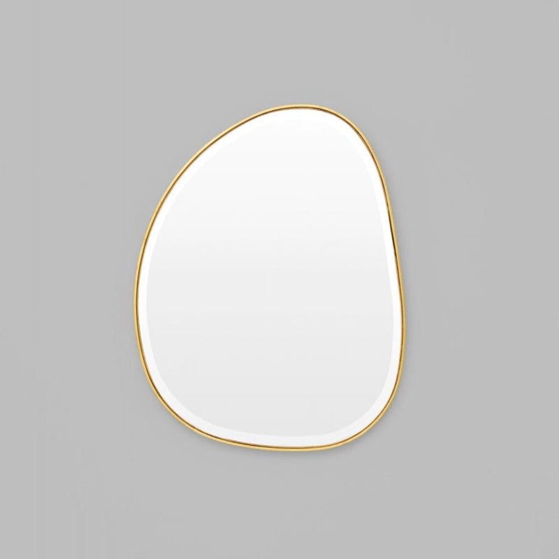 Middle of Nowhere Mirrors Middle of Nowhere Pebble Mirror, Brass, 55 x 70cm