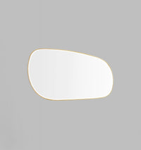 Middle of Nowhere Mirrors Middle of Nowhere Pebble Mirror, Brass, 90 x 150cm