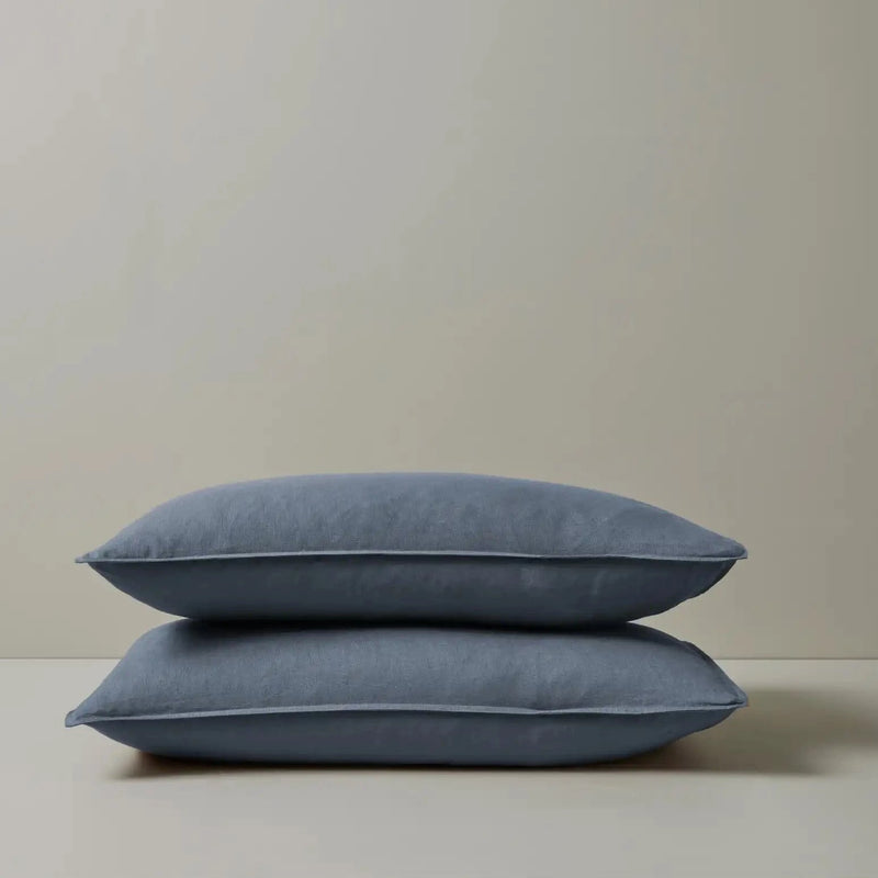 Weave Home Bed Linen Weave Home Ravello Pillowcase Pair - Denim (Various Sizes)