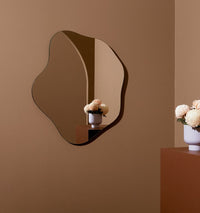 Middle of Nowhere Mirrors Middle of Nowhere Rockpool Mirror, Black, 75 x 90cm