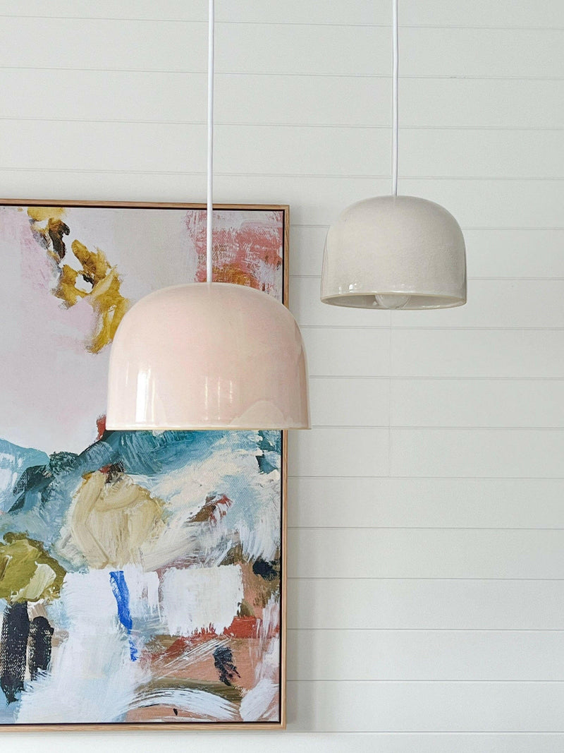 Robert Gordon Interiors Pendants Robert Gordon Bell Light - Rose Quartz, Various Sizes (7512269127929)