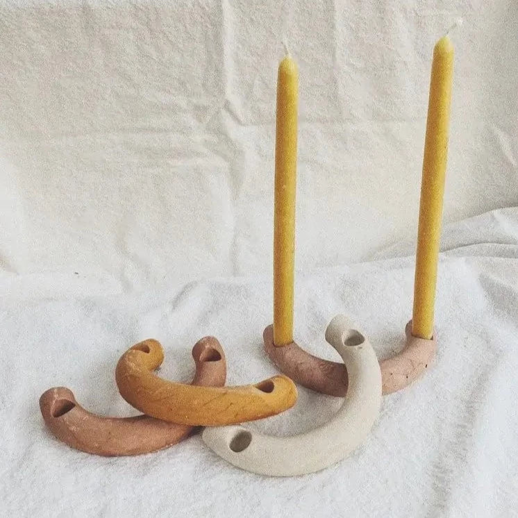 Whiskey + Wine Accessories Whiskey + Wine - crescent candle holder (7870060331257)