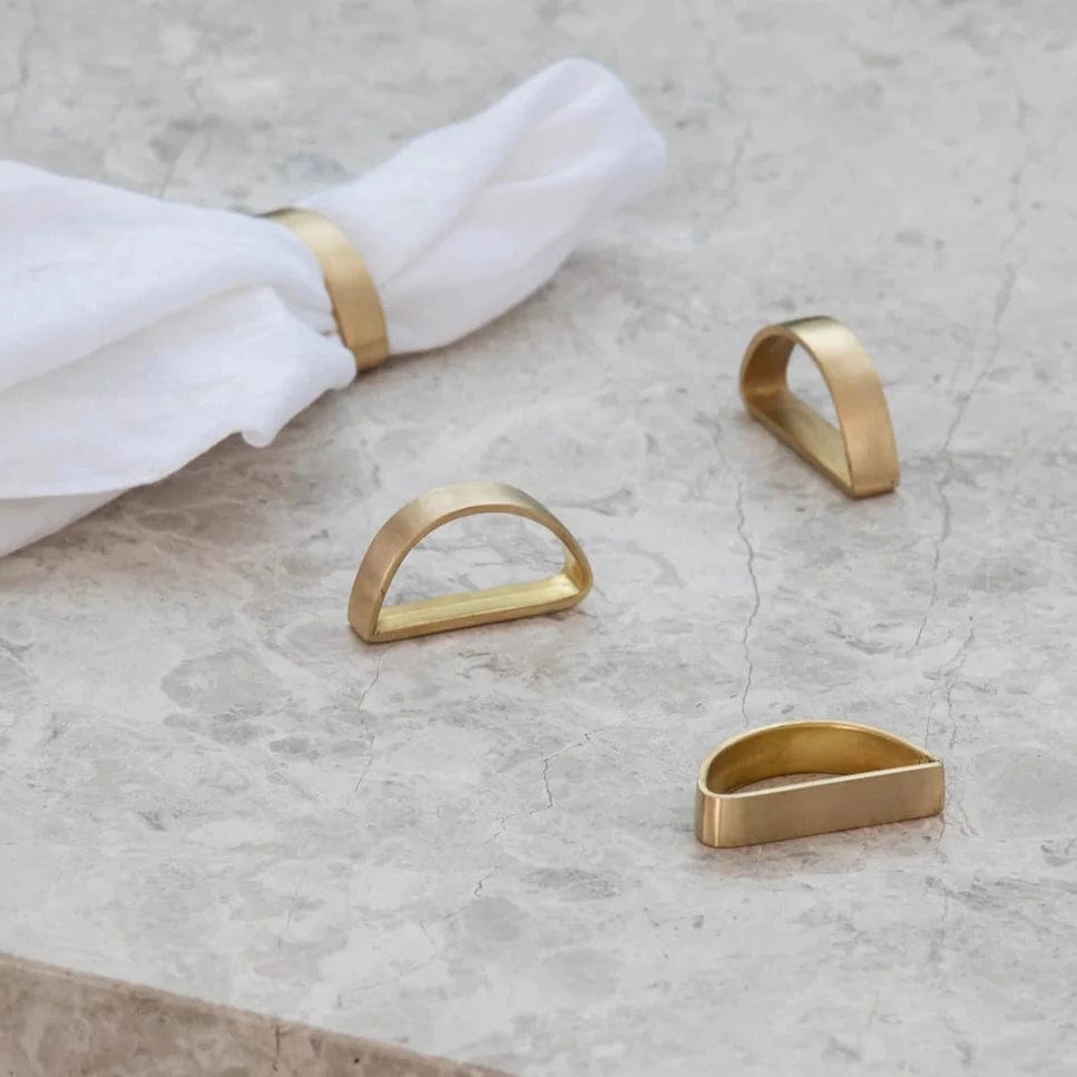 Flou. Design Flou. Design Arched Brass Napkin Rings (Set of four) (7683140092153)