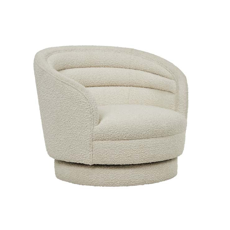 Globe West Occasional Chairs Globe West Kennedy Luca Grand Occasional Chair, Beige Boucle