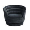 Globe West Occasional Chairs Globe West Kennedy Luca Grand Occasional Chair, Blue Charcoal Velvet (7893155905785)