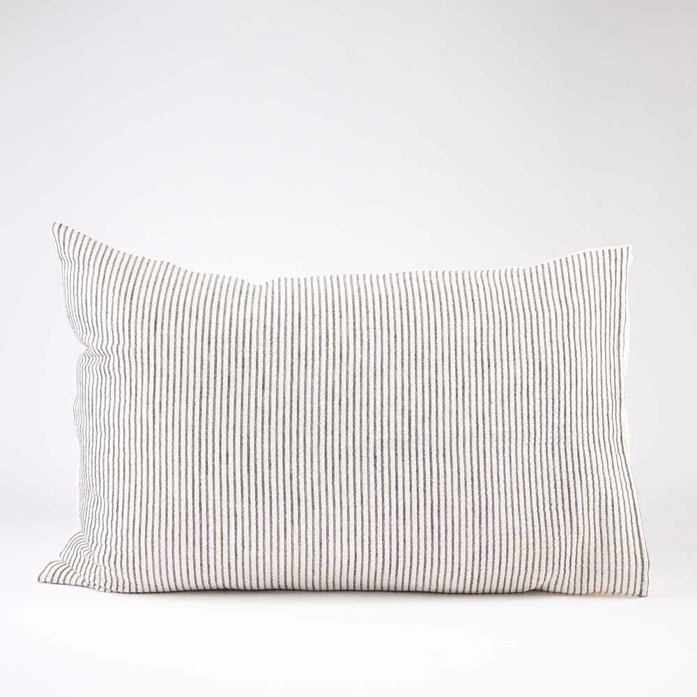 Eadie Lifestyle Bed Linen Eadie Lifestyle Marina Reversible Pillowcase Set, White/Ink Stripe