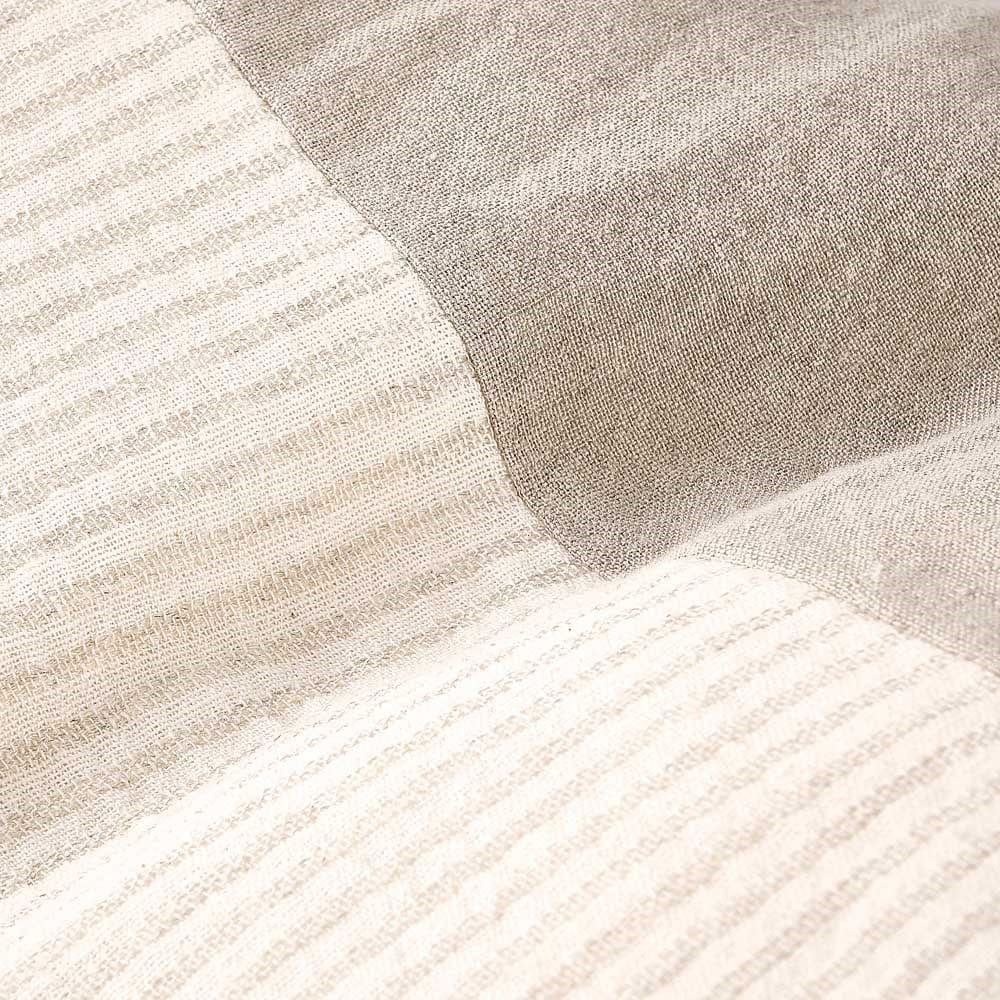 Eadie Lifestyle Bed Linen Eadie Lifestyle Marina Reversible Pillowcase Set, White/Natural Stripe