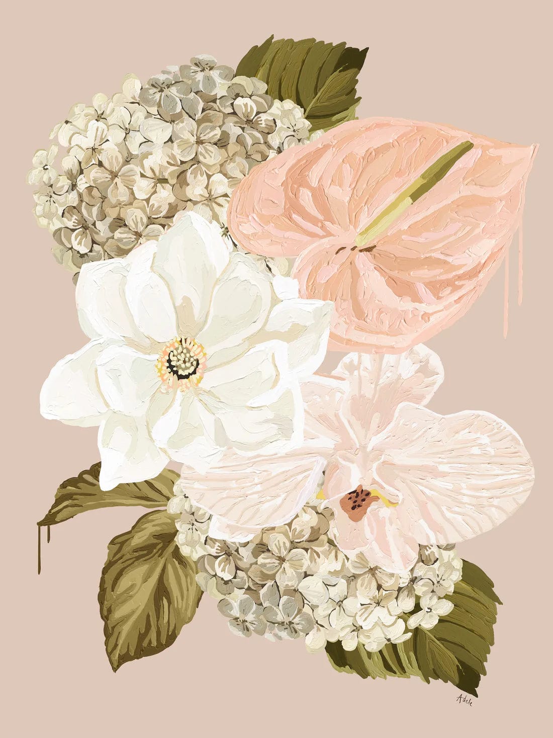 bjælke Print stor Adele Naidoo Limited Edition Fine Art Canvas Print - Flora, Hydrangea –  Norsu Interiors