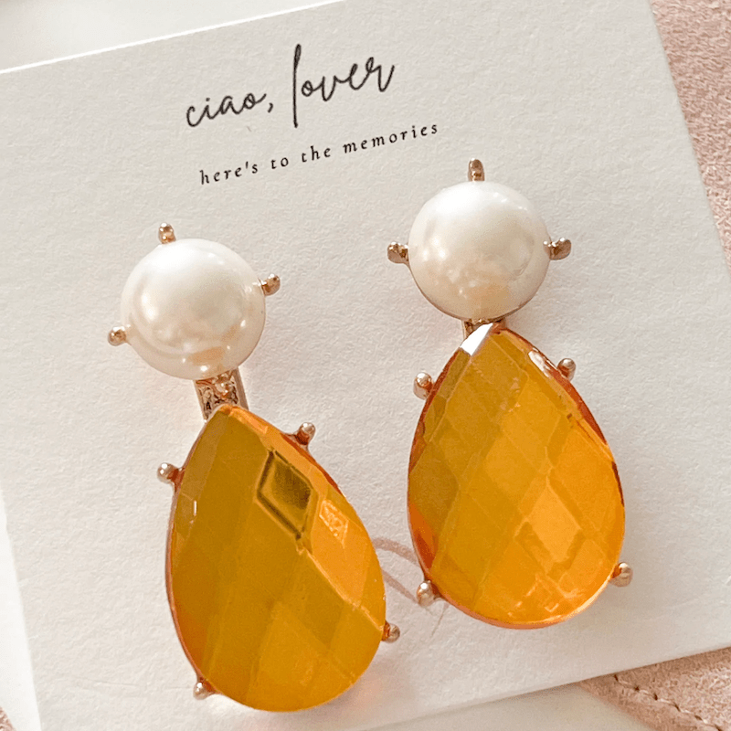 ciao lover Accessories Ciao Lover - Honey Drop Earrings (7803539161337)
