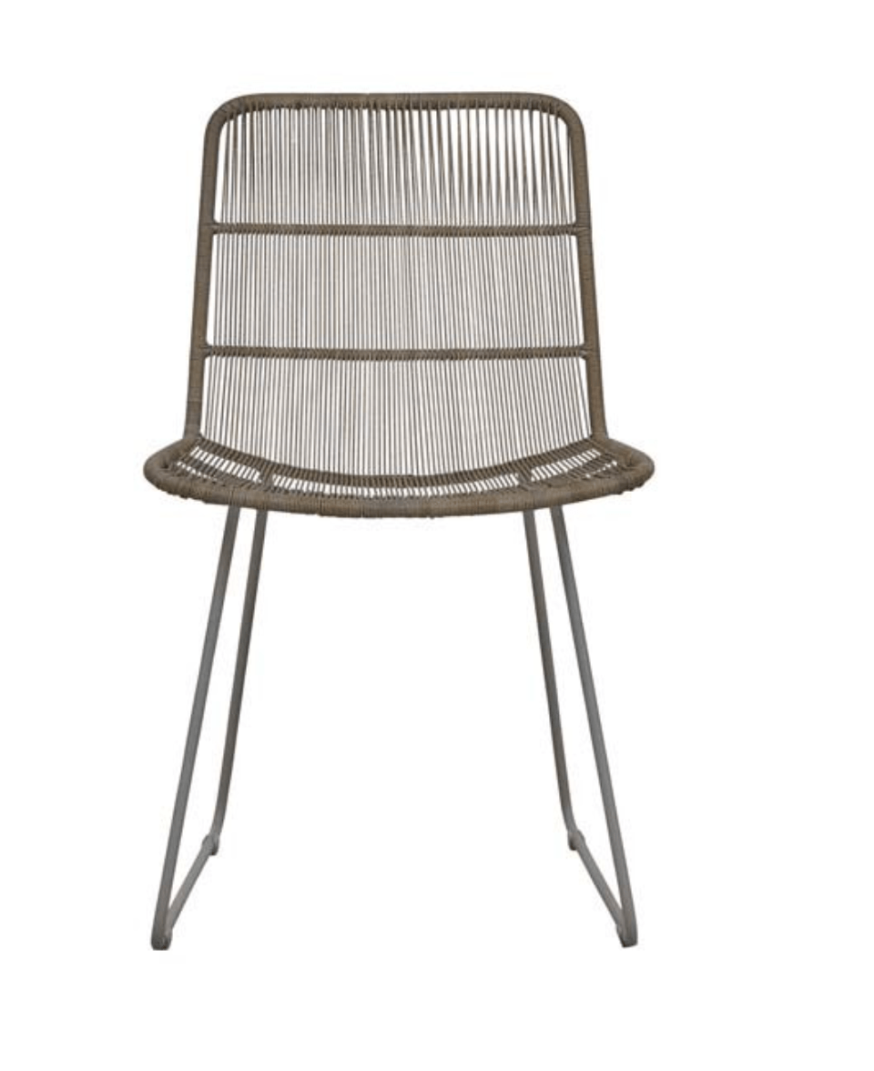 Globe West Dining Chairs Globe West Granada Sleigh Dining Chair - Linen/Metal (7586667888889)