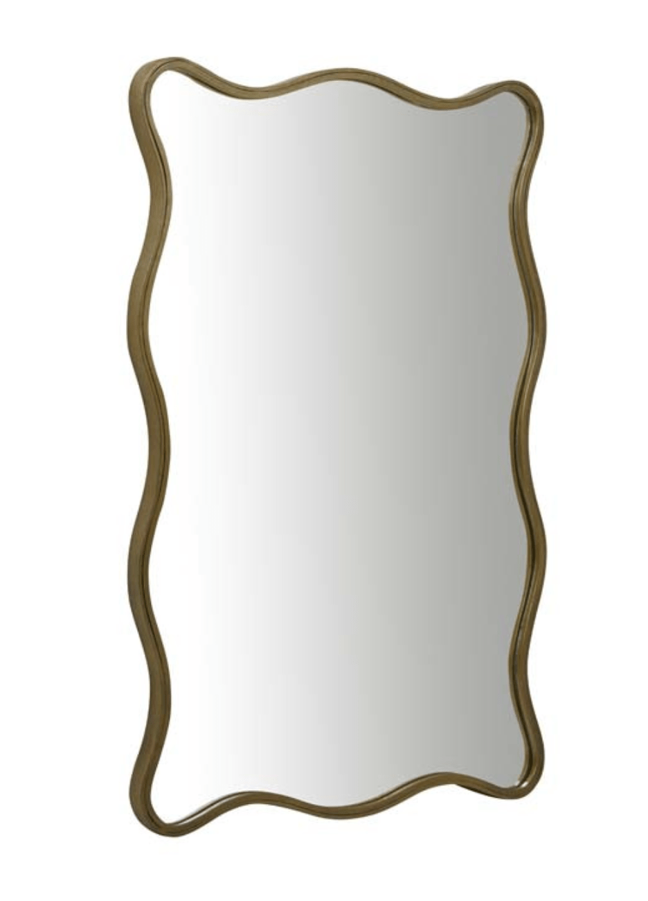 Globe West Mirrors Globe West Verona Wave Mirror, Antique Brass (7838098358521)