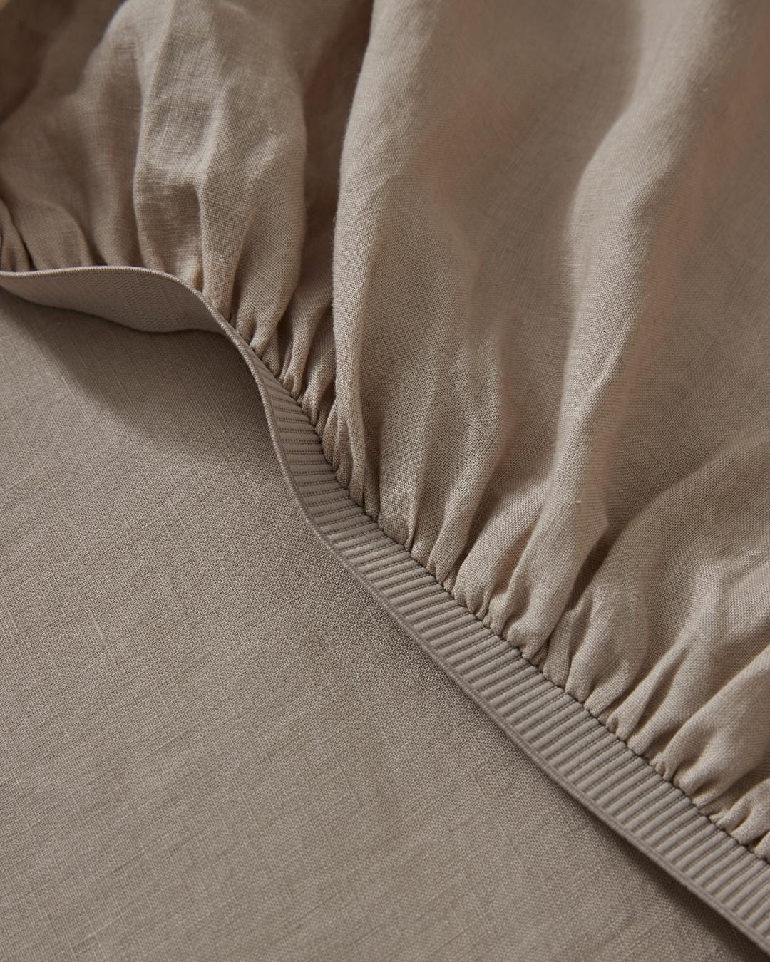 Weave Home Bed Linen Weave Home Ravello Fitted Sheet - Shell (Various Sizes) (7688087929081)