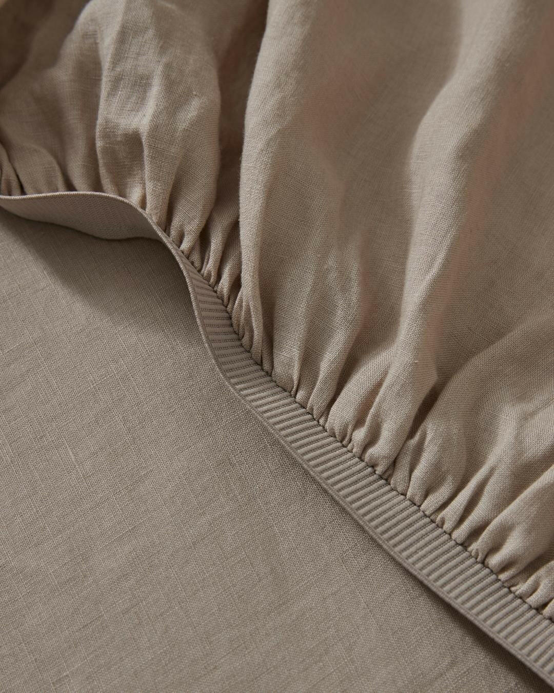 Weave Home Bed Linen Weave Home Ravello Fitted Sheet - Shell (Various Sizes) (7688087929081)