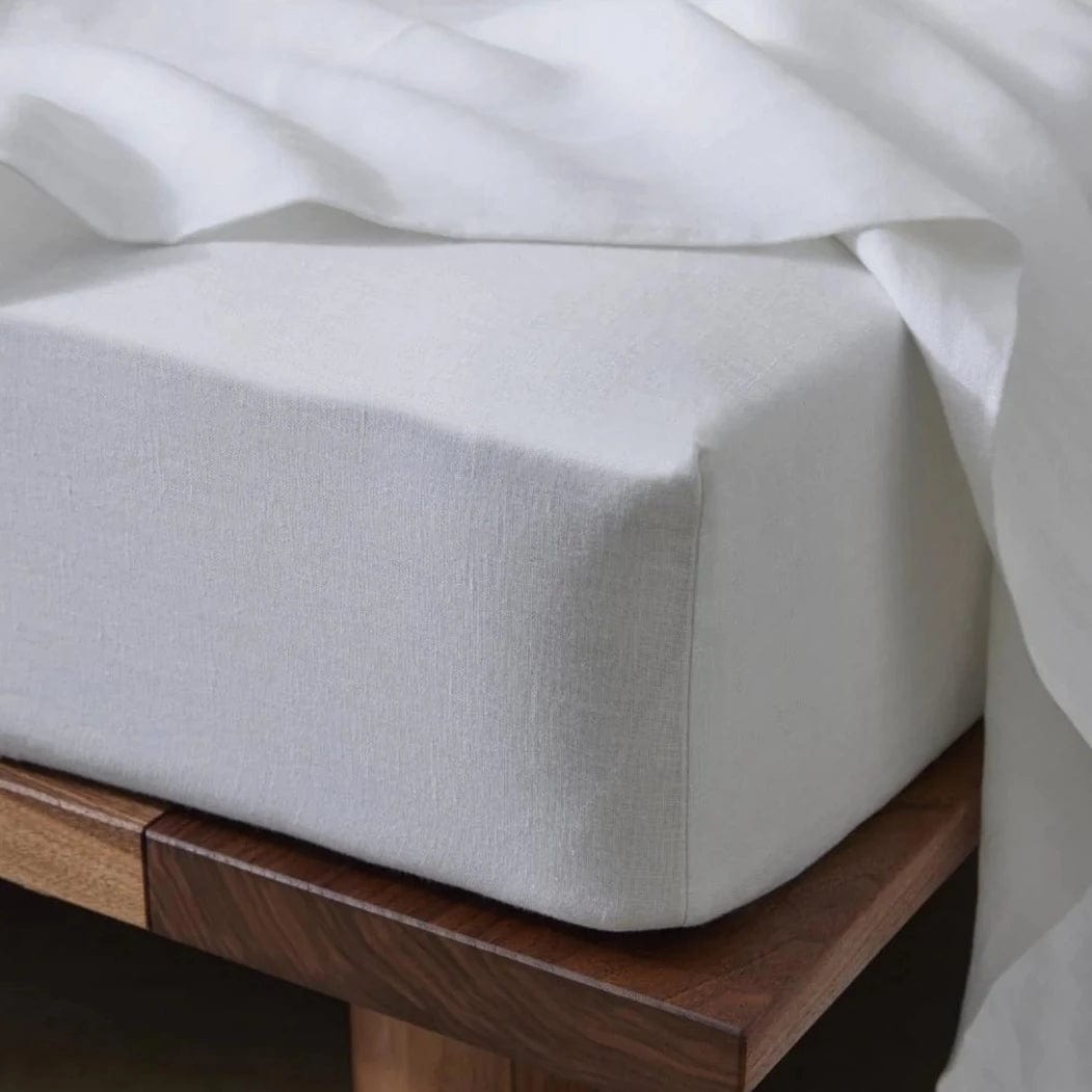 Weave Home Bed Linen Weave Home Ravello Fitted Sheet - White (Various Sizes) (7688096841977)