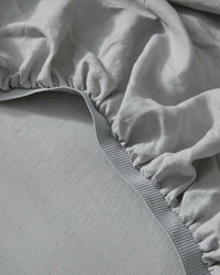 Weave Home Bed Linen Weave Home Ravello Fitted Sheet - Silver (Various Sizes) (7688094515449)