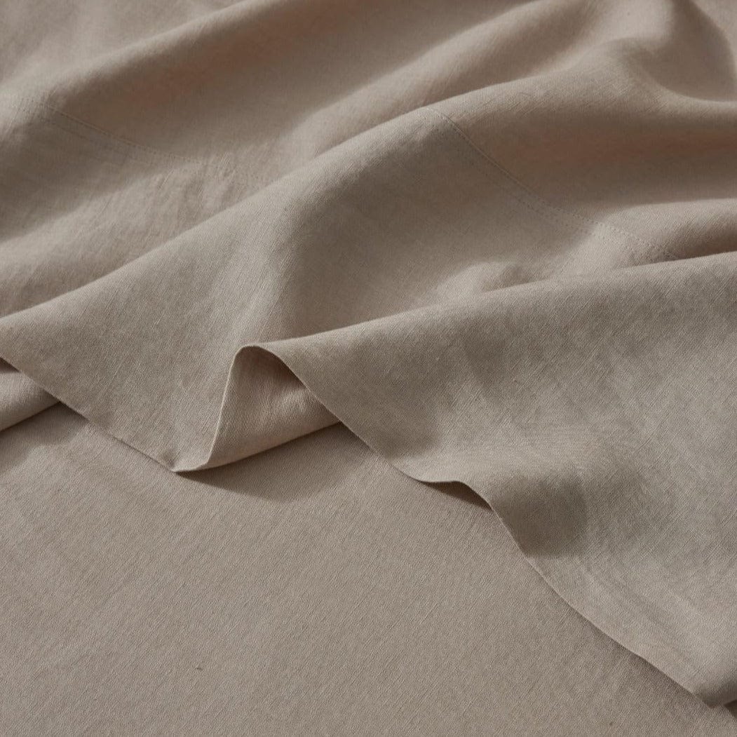 Weave Home Bed Linen Weave Home Ravello Flat Sheet - Shell (Various Sizes) (7688081506553)