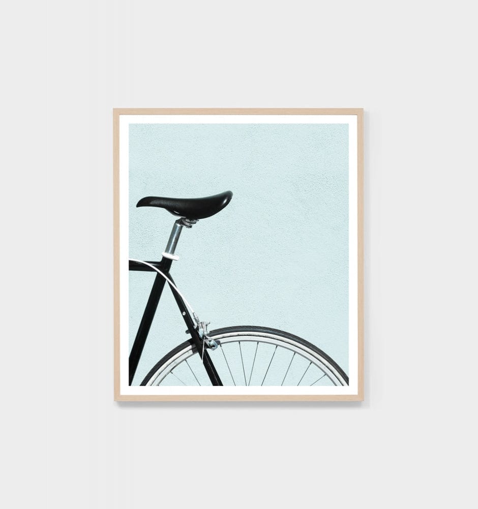 Middle of Nowhere Prints Middle of Nowhere 'Bicycle' Framed Print - Blue