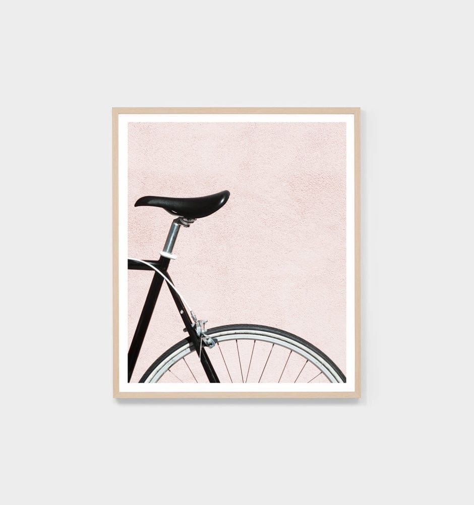 Middle of Nowhere Prints Middle of Nowhere 'Bicycle' Framed Print - Blush
