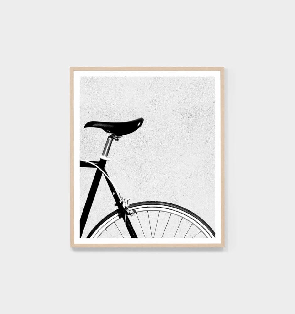 Middle of Nowhere Prints Middle of Nowhere 'Bicycle' Framed Print - Grey