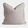 norsuHOME Cushions norsuHOME Cushion, Lexus Cement with Charcoal Leather Piping (6065871388860)