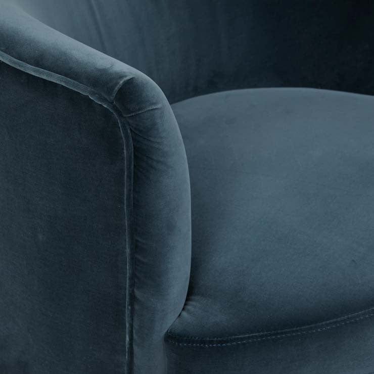 Globe West Occasional Chairs Globe West Kennedy Emery Occasional Chair, Blue Charcoal Velvet (7893124907257)