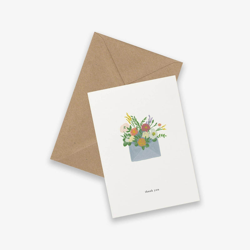 Kartotek Copenhagen Accessories Kartotek Copenhagen - Greeting Card // Flower Envelope (thank you) (7940829675769)