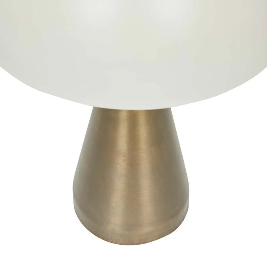 Globe West Lamps Globe West Easton Dome Table Lamp, Matt Ivory/Antique Brass (7443330695417)
