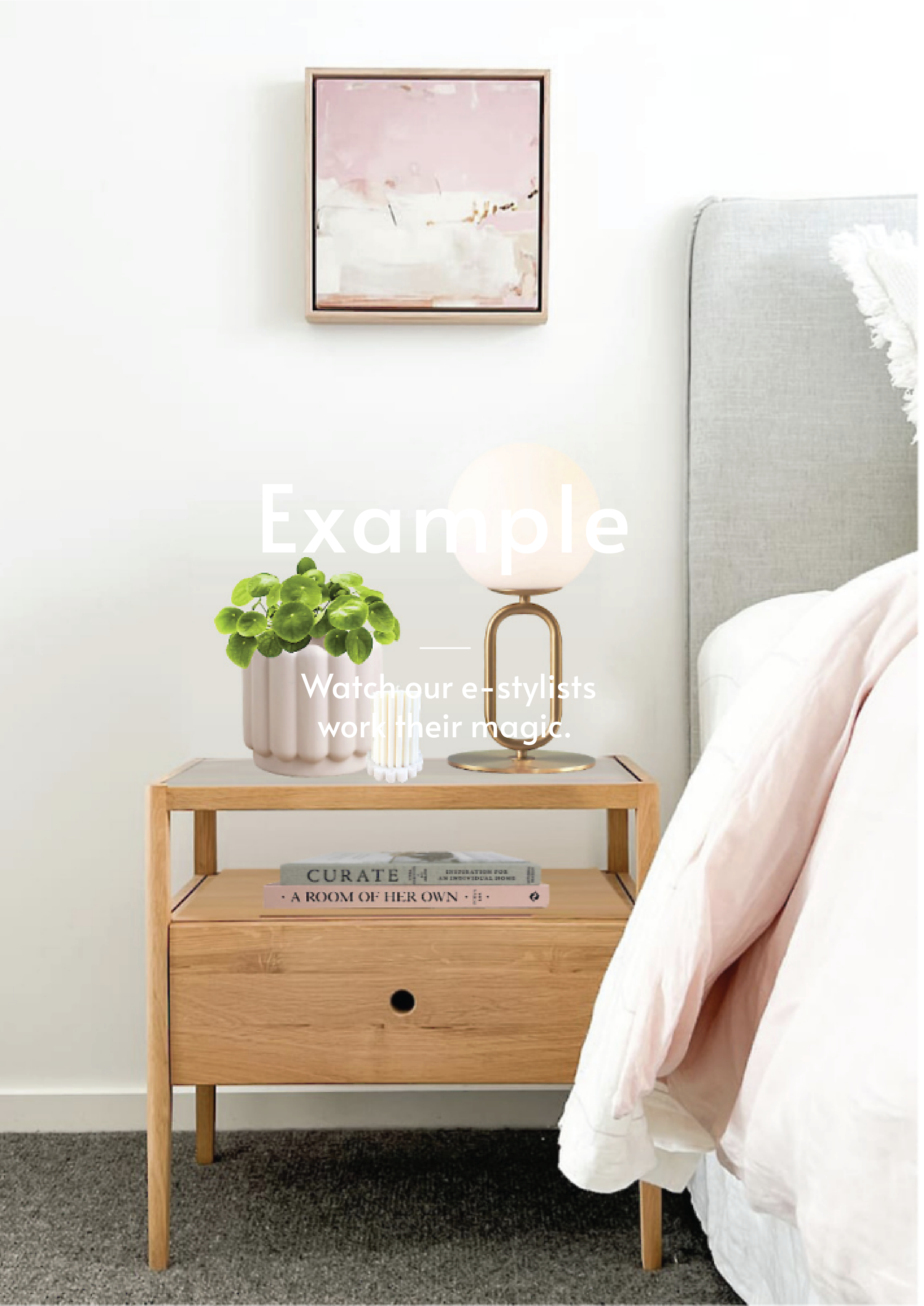 norsu interiors Media Style your Bedside Table like a Pro eService - (One bedside table) (7676092481785)