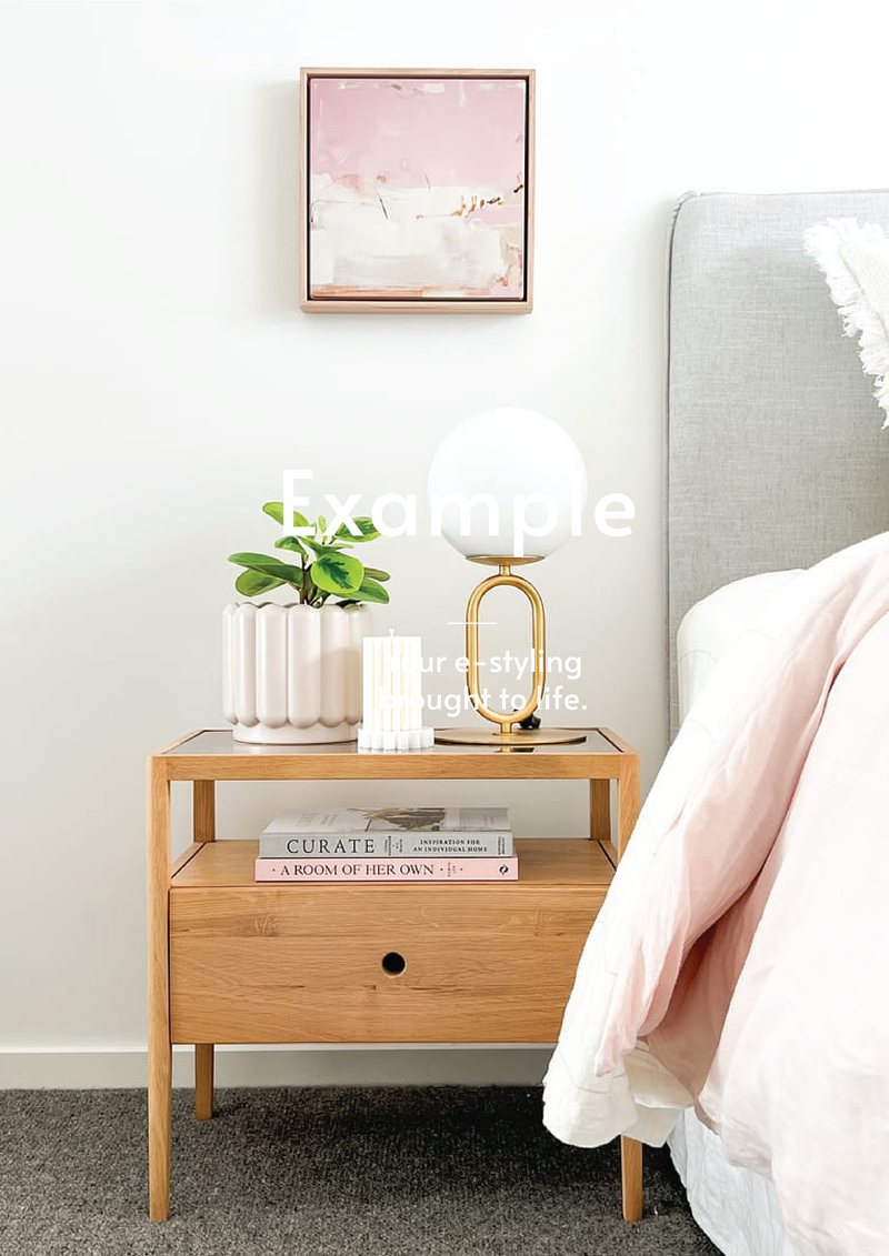 norsu interiors Media Style your Bedside Table like a Pro eService - (One bedside table) (7676092481785)