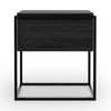 Ethnicraft Bedside Tables Ethnicraft Oak Monolit Bedside Table - 1 Drawer Black/Black (6588854632636)