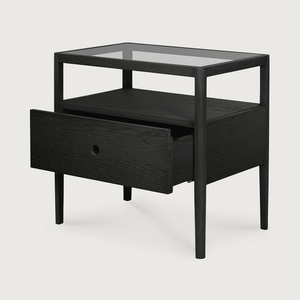 Ethnicraft Bedside Tables Ethnicraft Spindle Bedside Table- Oak Black (7547415560441)